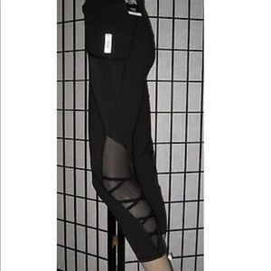Victoria’s Secret capri leggings with mesh crisscross detail